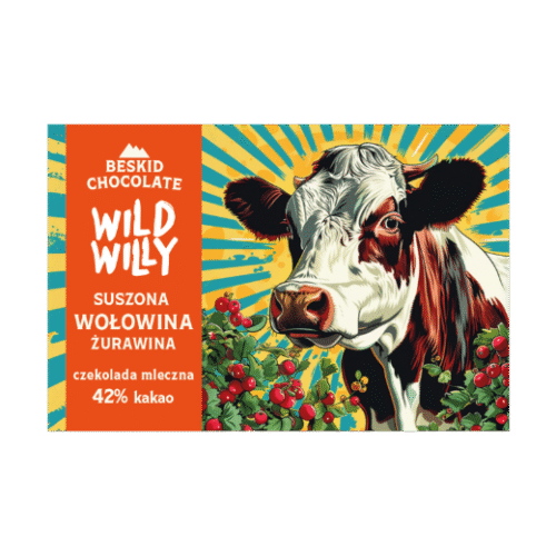 Czekolada mleczna 42% z wołowiną - żurawina Czekolada mleczna 42% z wołowiną - żurawina