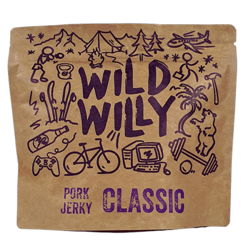 Pork-Jerky-Classic-100g.png Suszona wieprzowina - Smak Klasyczny 100 g