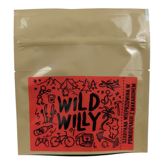 Wild Willy Szarpana Wieprzowina w Pomidorach z Makaronem