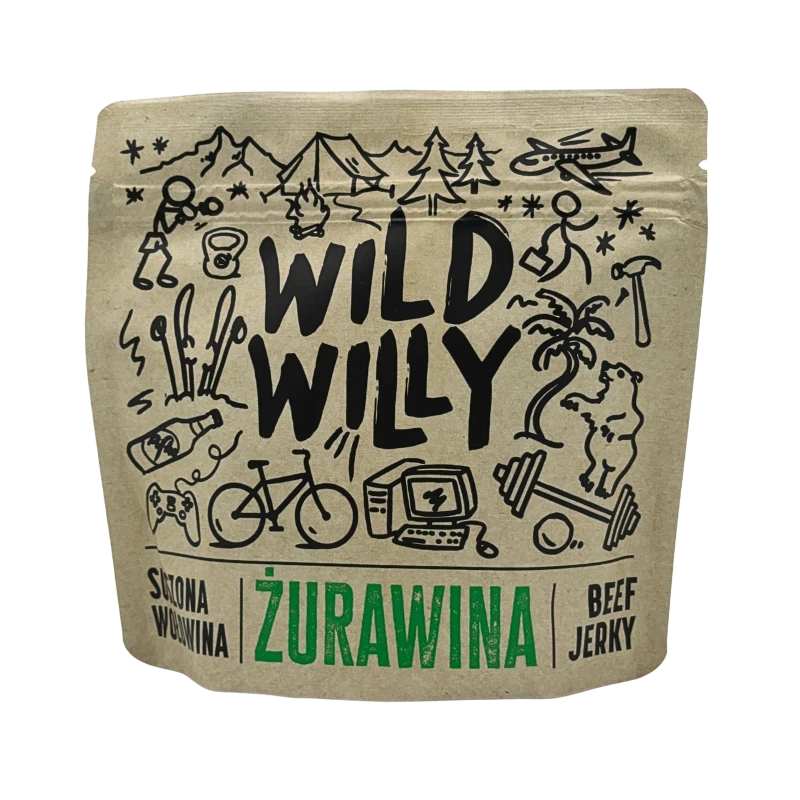 Wild Willy Beef Jerky Żurawina 100g