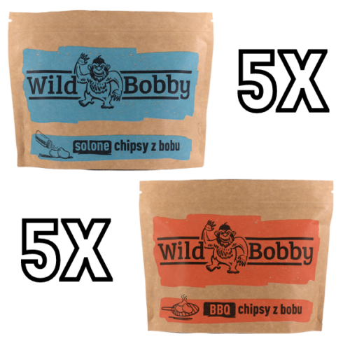 Wild Bobby Chipsy z bobu solone 10x100g