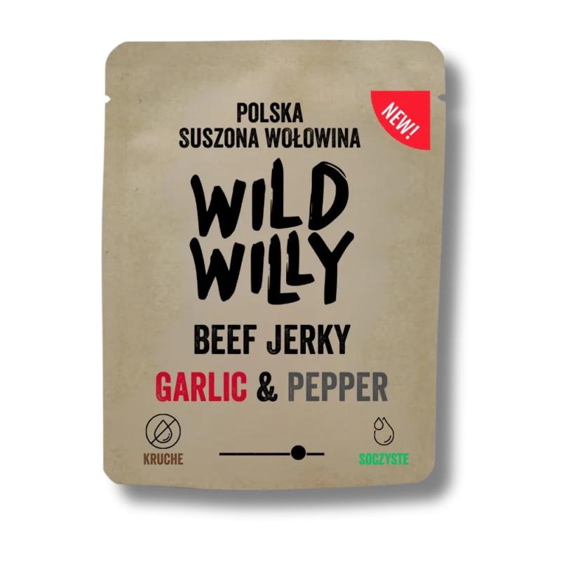garlicpepper-1.webp Beef Jerky Garlic & Pepper 50g