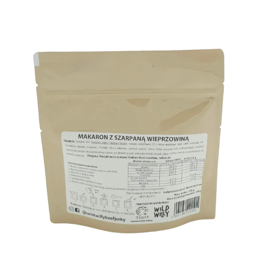 Wild Willy Szarpana Wieprzowina w Pomidorach z Makaronem